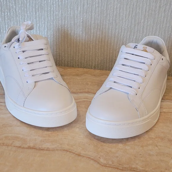 Lanvin DDB0 white Leather Sneakers MSRP $650